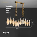 Creative frosted glass chandelier with modern pearl design