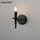 Retro iron wall light with decorative LED lighting