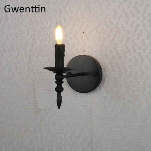 Retro iron wall light with decorative LED lighting - vue 5 sur 6