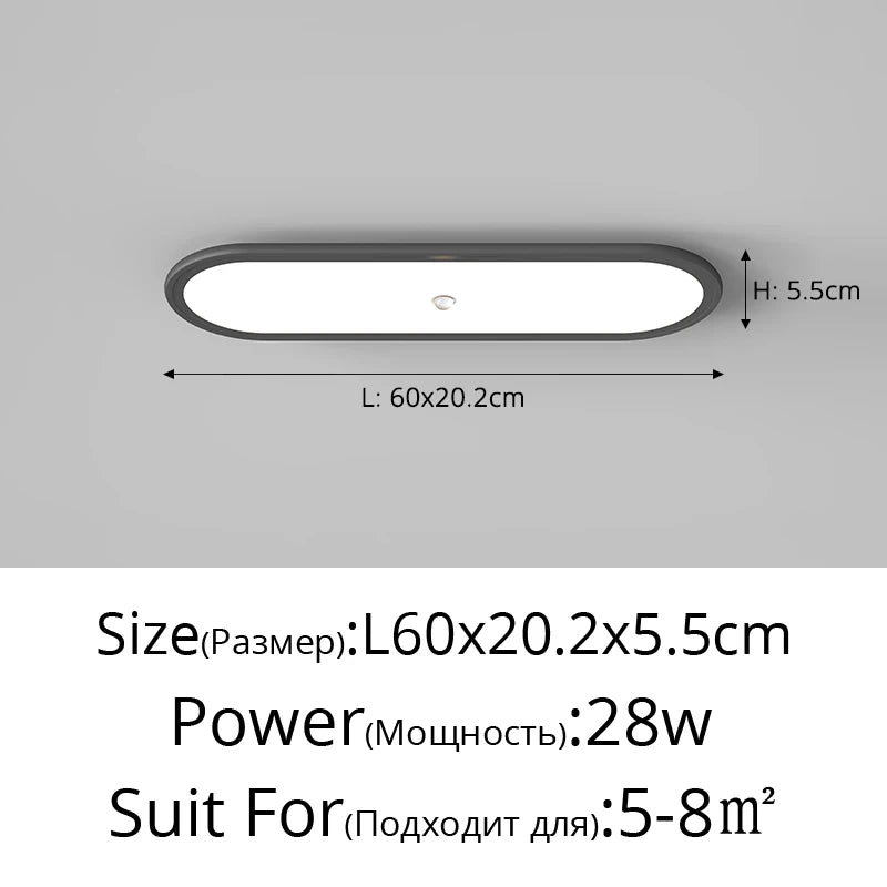 Ultra-slim LED ceiling light with human body sensor - vue 19 sur 20