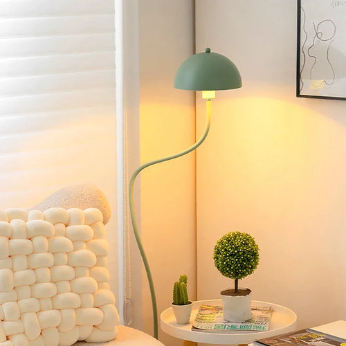 Creative Danish retro floor lamp with floral style and soft ambience