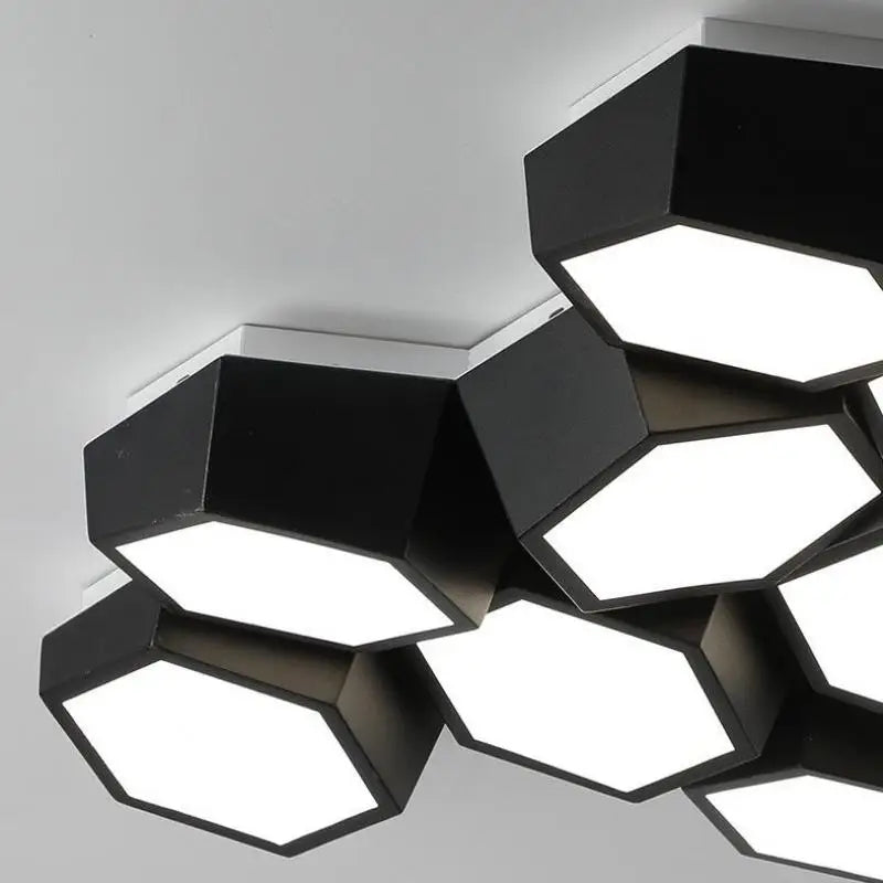 Modern ceiling light with LED for office and study - vue 5 sur 12