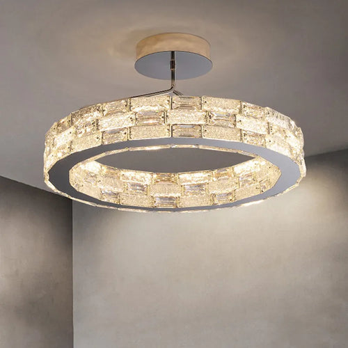 Modern crystal LED ceiling light