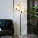 Modern nordic LED floor lamp with ginkgo flower design
