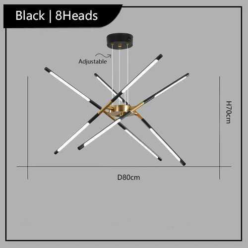 Winfordo creative design decorative LED pendant chandelier - vue 9 sur 14