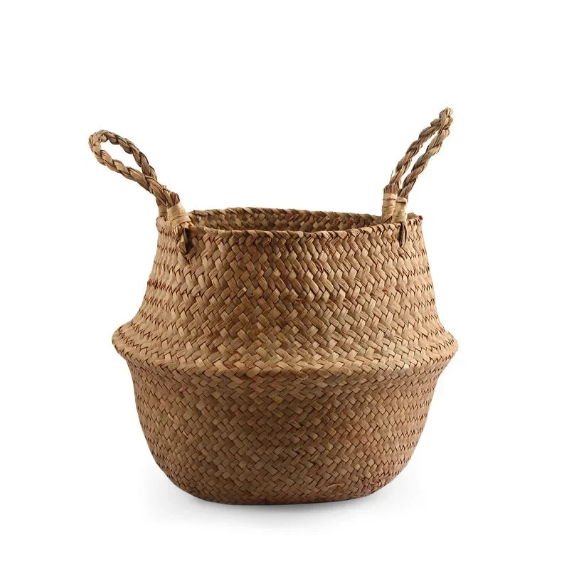 woven wicker basket for versatile storage and decoration - vue 12 sur 18