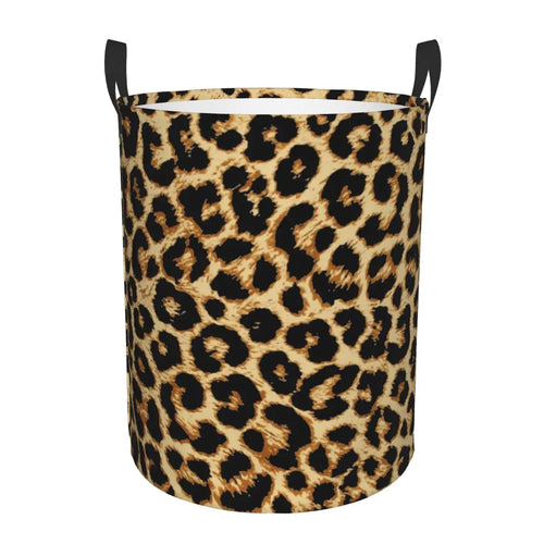leopard print laundry basket large foldable clothes storage - vue 17 sur 17
