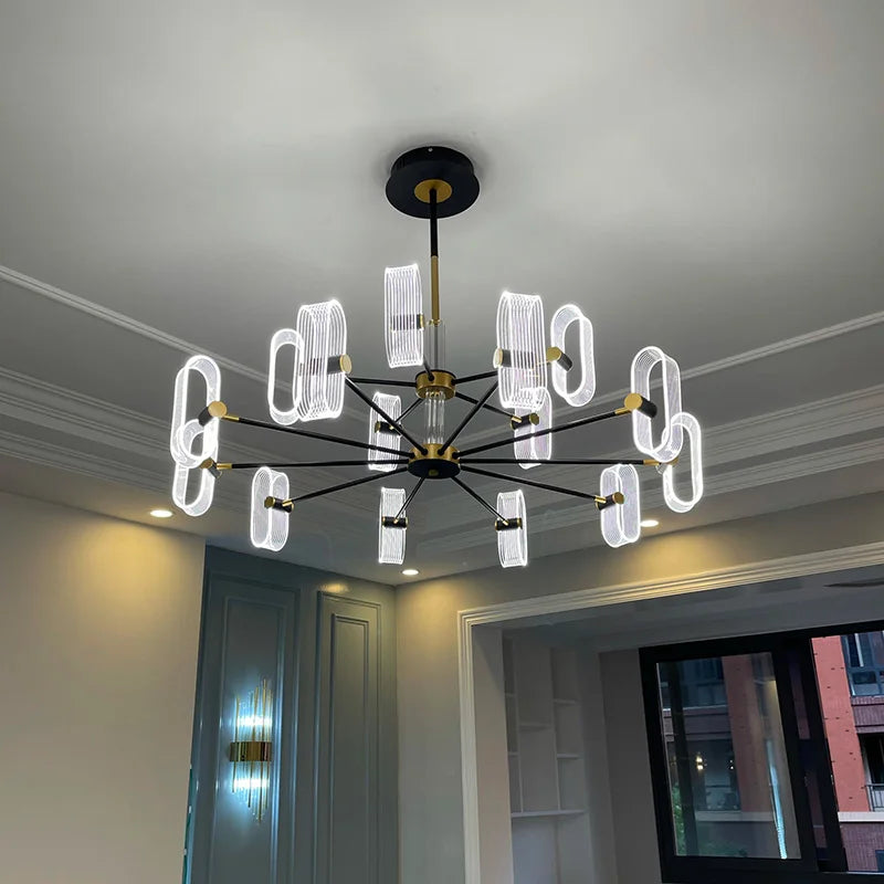 lustre moderne créatif luxe pour éclairage d'ambiance - vue 5 sur 10
