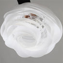 Nordic style hanging chandelier with PVC petals and free bulb