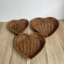 Woven rattan-style basket for fruit and decorative storage