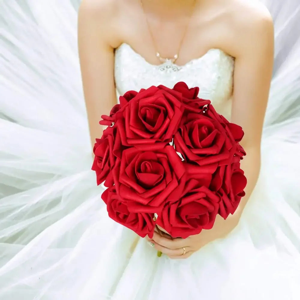 Set of 25 artificial roses for wedding and party decorations - vue 5 sur 11