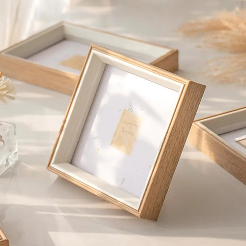 Decorative nordic style square resin photo frame for wall hanging - vue 5 sur 10