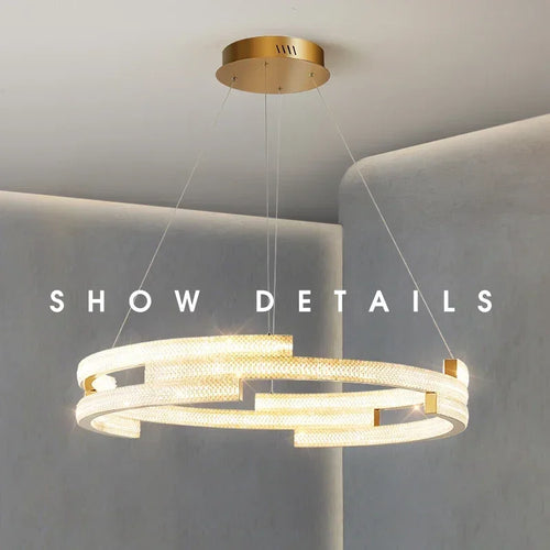 Modern LED pendant light for elegant interior decor - vue 6 sur 16