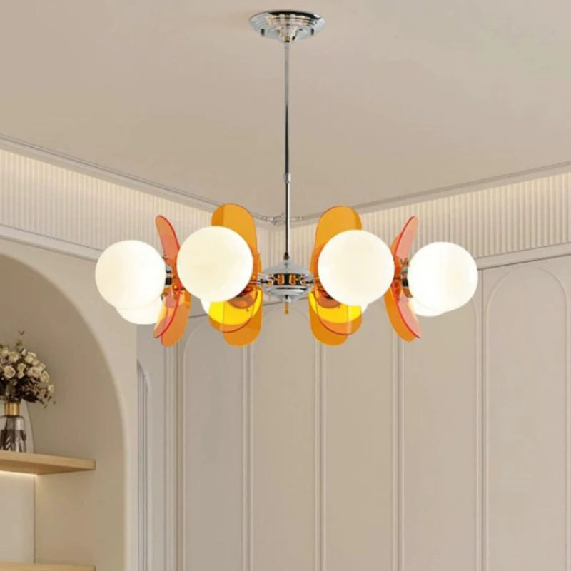 Vintage Bauhaus glass chandelier with artistic design for interior decoration