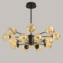 Modern star chandelier with decorative glass lampshade