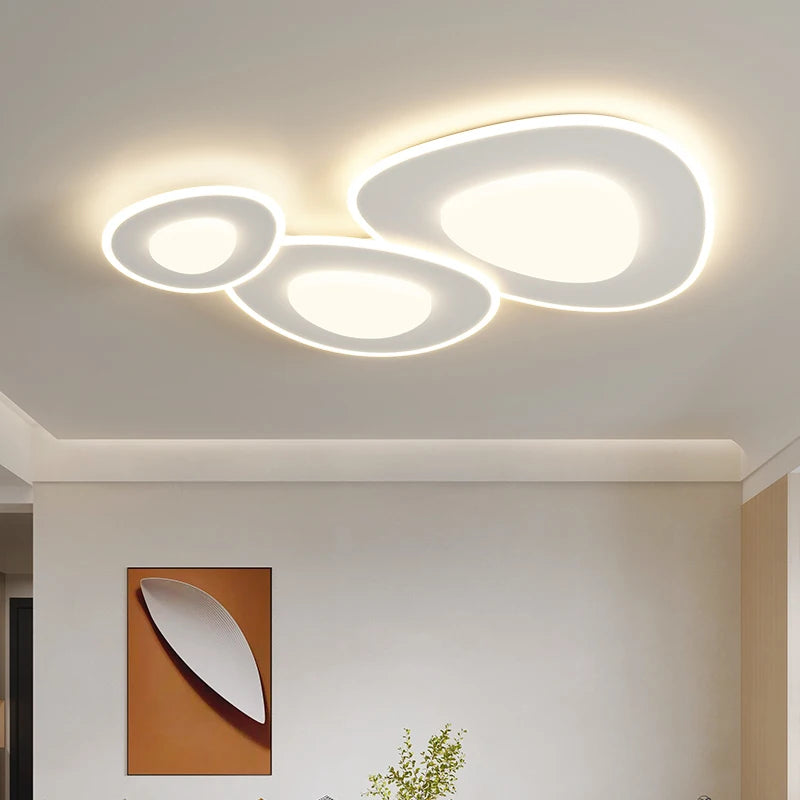 Modern minimalist cobblestone chandelier ceiling light set