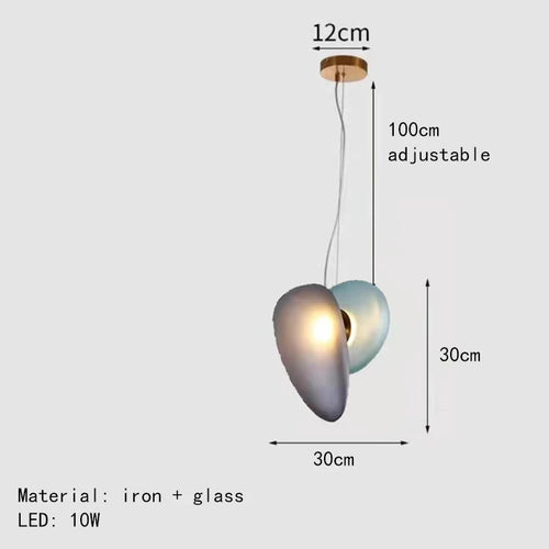 Modern glass LED pendant light with adjustable cable for indoor decor - vue 23 sur 28