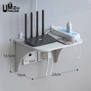 floating shelf for router and wall storage accessories