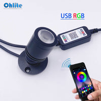 spot led rgb intelligent avec contrôle bluetooth et couleur réglable