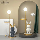 Nordic rabbit floor lamp for children's room