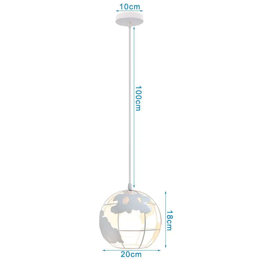 metal pendant lamp globe lampshade modern industrial style