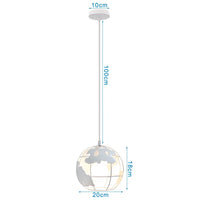 metal pendant lamp globe lampshade modern industrial style