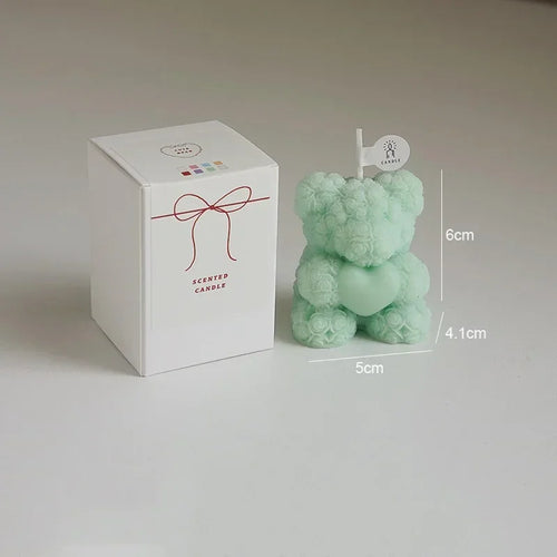 scented soy wax bear candle for relaxation - vue 8 sur 13
