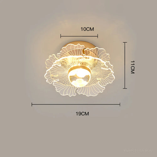 Modern nordic LED ceiling light for indoors and balcony