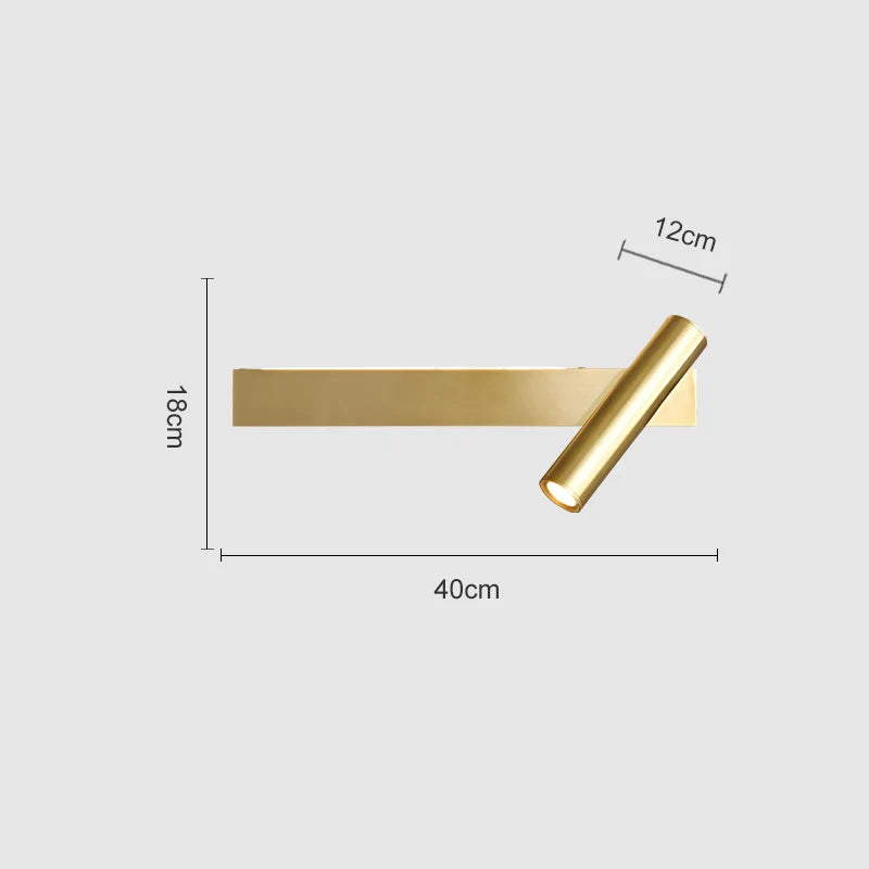 Minimalist modern copper wall light with creative design