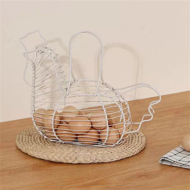 wrought iron chicken storage basket