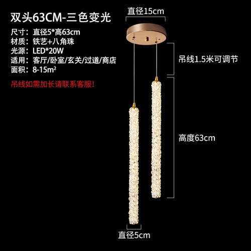 Modern crystal bedside lamp for interior decoration