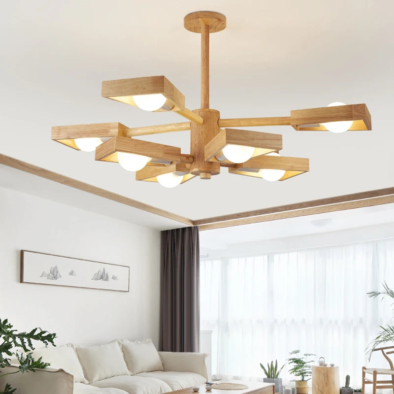 Nordic tree lighting wooden pendant chandelier for decoration