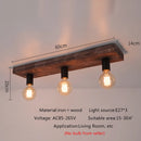 Vintage creative wooden chandelier solid wood ceiling light for restaurant, living room, hallway or café