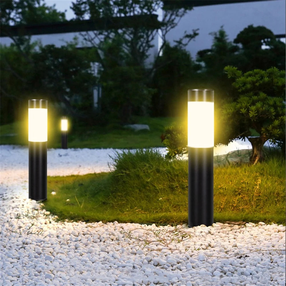 Pack of 1/2/4 solar garden path lights outdoor LED bollard for patio