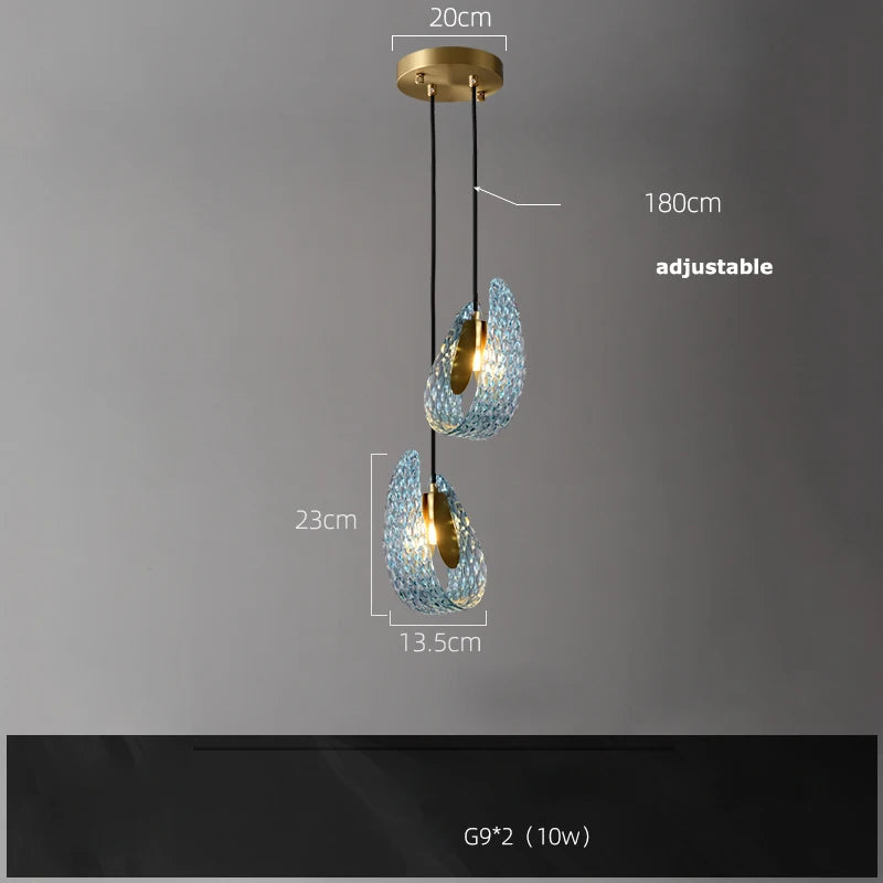 LED crystal chandelier pendant light
