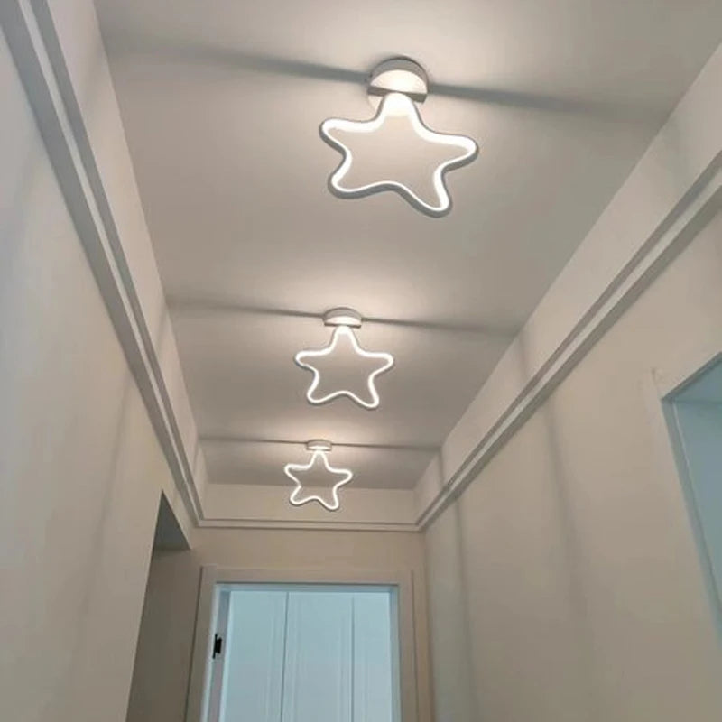 Modern recessed LED star ceiling light for hallway, living room and entrance