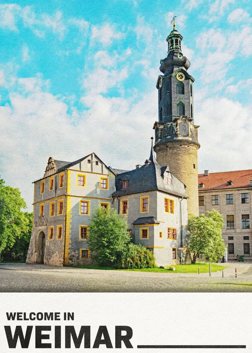 Decorative canvas print of German cities