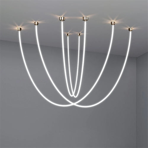 Minimalist nordic style silicone LED ceiling light 360 degrees - vue 2 sur 7