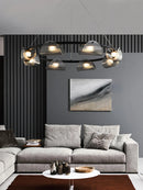 Creative glass and iron pendant light for interior decor
