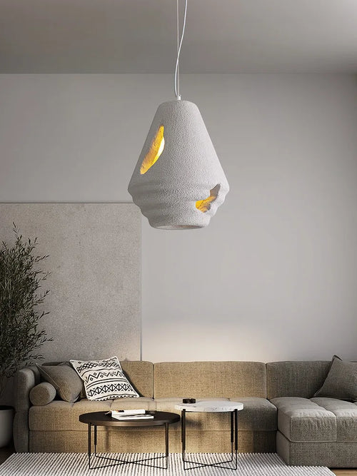 Modern nordic wabi sabi art pendant lamp creative lighting decor - vue 2 sur 12