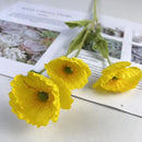 Artificial silk poppy flowers for decoration and events