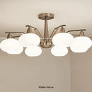 Modern nickel metal chandelier with LED lighting