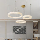 Modern luxury pendant light in Spanish natural marble and copper