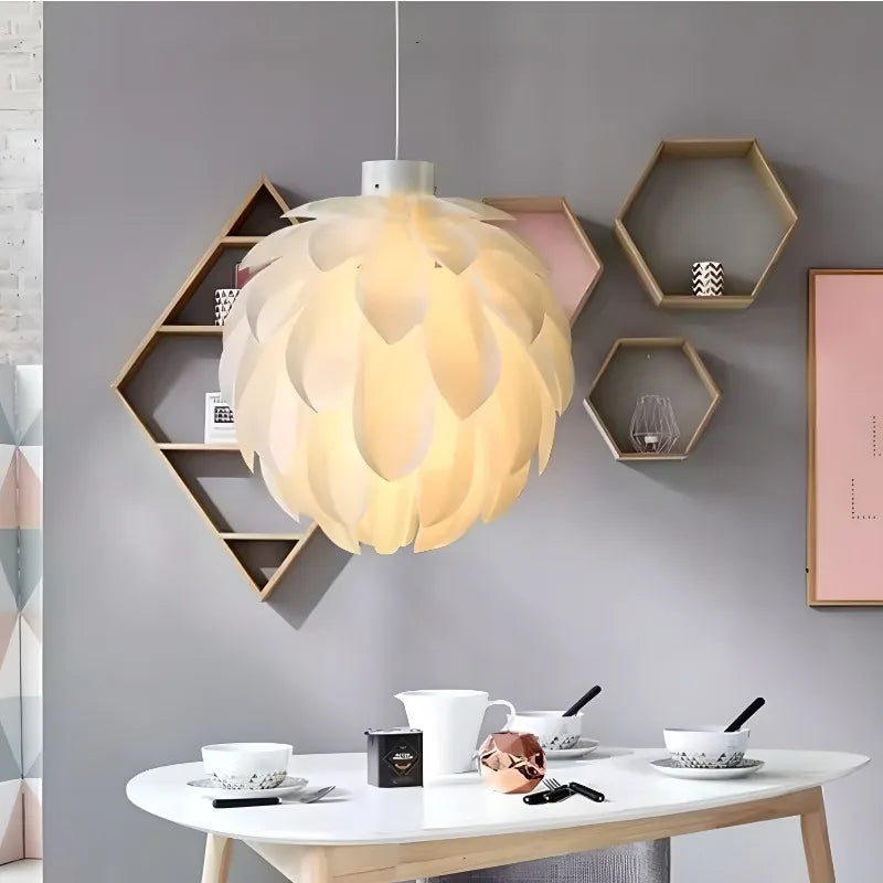 Modern PVC pine cone chandelier for interior decoration