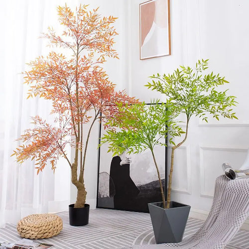 Large artificial nandina branches tropical palm for interior decoration - vue 2 sur 6
