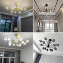 Modern star chandelier with decorative glass lampshade