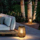 Decorative solar floor lamp for garden and outdoor use