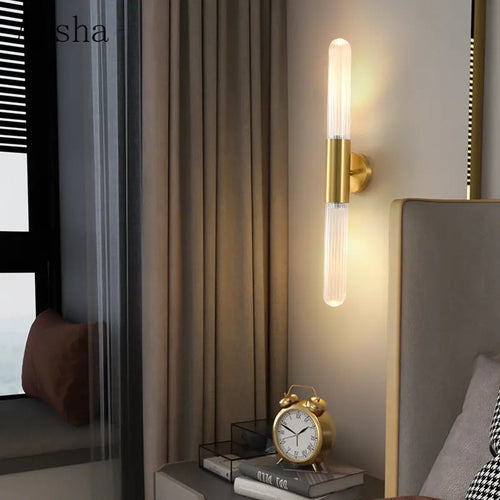 Modern minimalist glass wall light - vue 5 sur 8