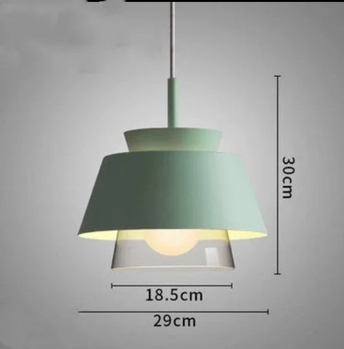 Nordic style glass and iron pendant light for decorative interiors - vue 12 sur 13