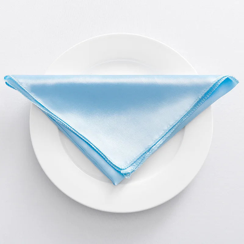 Decorative satin table napkin set for weddings